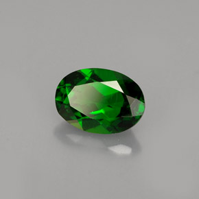 Diopsido de cromo verde natural de 0,88 ct, corte óvalo, VS
