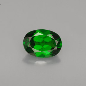Diopsido de cromo verde natural de 0,87 ct, corte óvalo, VS