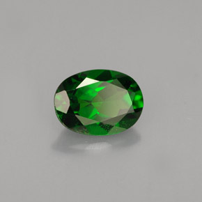 Diopsido de cromo verde natural de 0,87 ct, corte óvalo, VS