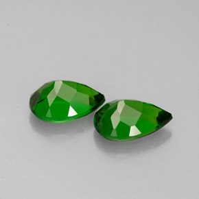 Gemas de diopsido de cromo verde natural de  ct, en forma de pera, VS