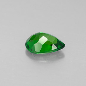 Diopsido de cromo verde natural de 0,59 ct, en forma de pera, VVS-VS