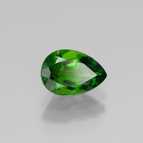 diópsido de cromo Verde natural de 0.80 ct, En forma de pera, VVS-VS