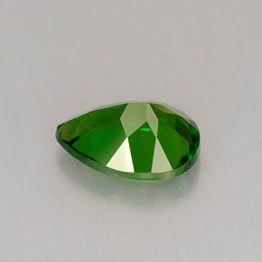Diopsido de cromo verde natural de 0,75 ct, en forma de pera, VVS-VS
