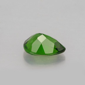 Diopsido de cromo verde natural de 0,79 ct, en forma de pera, VVS-VS