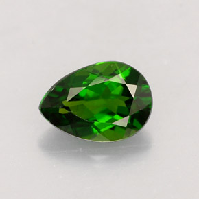 diópsido de cromo Verde natural de 0.80 ct, En forma de pera, VVS-VS