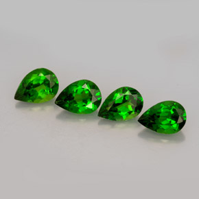 Gemas de diopsido de cromo verde natural de  ct, en forma de pera, VVS-VS