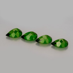 Gemas de diopsido de cromo verde natural de  ct, en forma de pera, VVS-VS