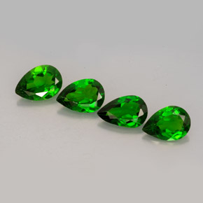 Gemas de diopsido de cromo verde natural de  ct, en forma de pera, VVS-VS