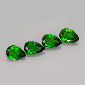 Gemas de diopsido de cromo verde natural de  ct, en forma de pera, VVS-VS
