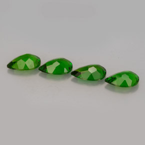 Gemas de diopsido de cromo verde natural de  ct, en forma de pera, VVS-VS