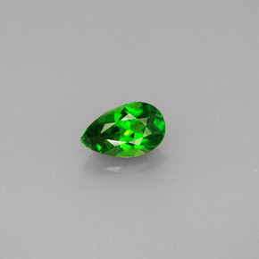 Diopsido de cromo verde natural de 0,46 ct, en forma de pera, VVS