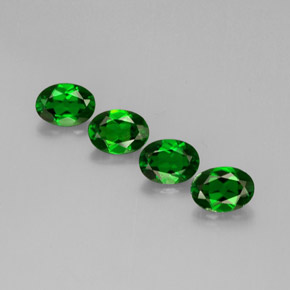 Gemas de diopsido de cromo verde natural de  ct, corte óvalo, VVS-VS