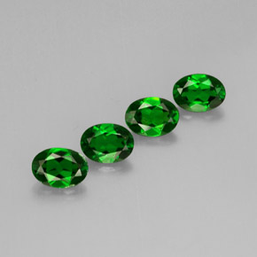 Gemas de diopsido de cromo verde natural de  ct, corte óvalo, VVS-VS