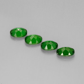 Gemas de diopsido de cromo verde natural de  ct, corte óvalo, VVS-VS