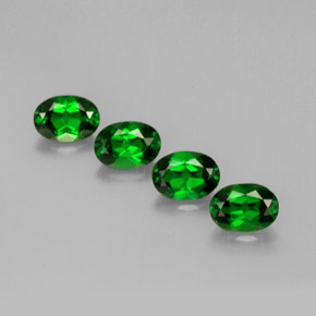 Gemas de diopsido de cromo verde natural de  ct, corte óvalo, VVS-VS