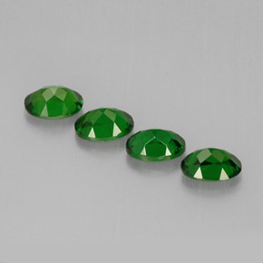 Gemas de diopsido de cromo verde natural de  ct, corte óvalo, VVS-VS