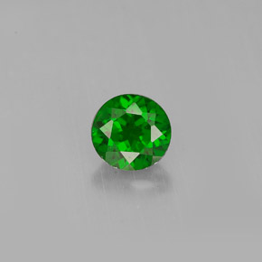 Diopsido de cromo verde natural de 0,60 ct, corte redondo, VS