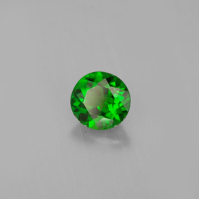 Diopsido de cromo verde natural de 0,60 ct, corte redondo, VS