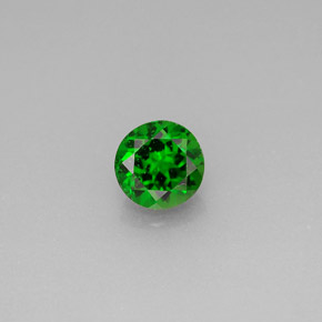 diópsido de cromo Verde natural de 0.64 ct, Corte Redondo, VS