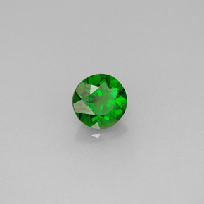 Diopsido de cromo verde natural de 0,55 ct, corte redondo, VVS-VS