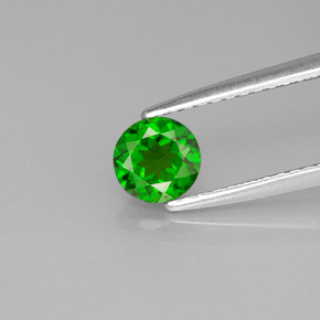 diópsido de cromo Verde natural de 0.58 ct, Corte Redondo, VS