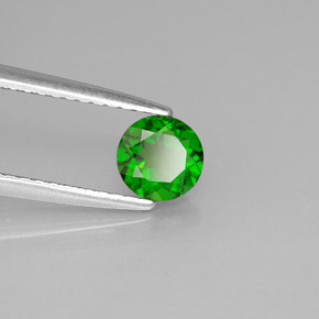 diópsido de cromo Verde natural de 0.58 ct, Corte Redondo, VS