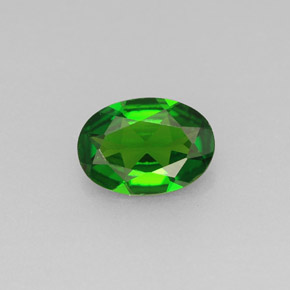 Diopsido de cromo verde natural de 0,60 ct, corte óvalo, VS