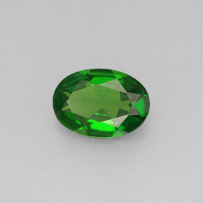 Diopsido de cromo verde natural de 0,60 ct, corte óvalo, VS