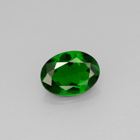 Diopsido de cromo verde natural de 0,94 ct, corte óvalo, VS