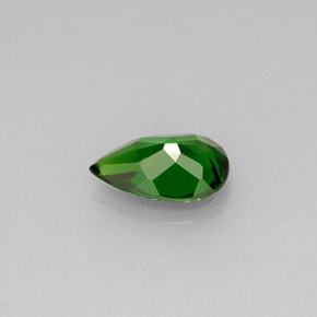Diopsido de cromo verde natural de 0,81 ct, en forma de pera, VVS-VS
