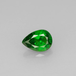 diópsido de cromo Verde natural de 0.79 ct, En forma de pera, VS