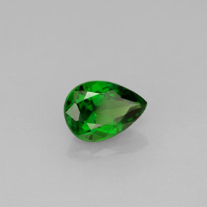diópsido de cromo Verde natural de 0.79 ct, En forma de pera, VS