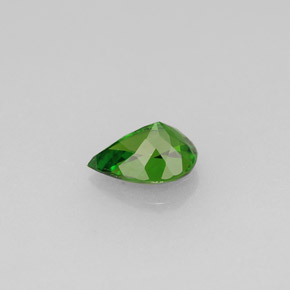 Diopsido de cromo verde natural de 0,53 ct, en forma de pera, VVS-VS