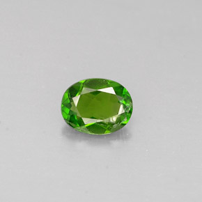 Diopsido de cromo verde natural de 0,28 ct, corte óvalo, VS
