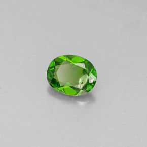 Diopsido de cromo verde natural de 0,28 ct, corte óvalo, VS
