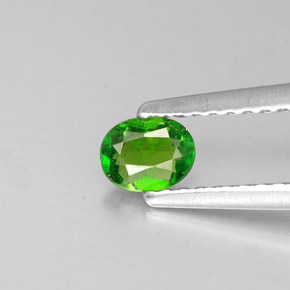 Diopsido de cromo verde natural de 0,23 ct, corte óvalo, VS