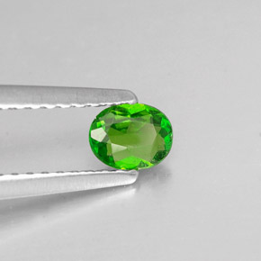 Diopsido de cromo verde natural de 0,23 ct, corte óvalo, VS