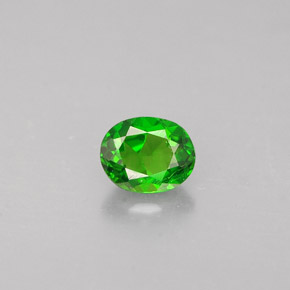 Diopsido de cromo verde natural de 0,29 ct, corte óvalo, VS