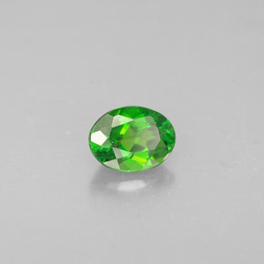 Diopsido de cromo verde natural de 0,28 ct, corte óvalo, VS