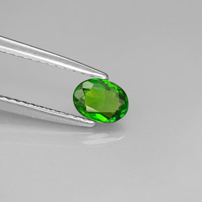 Diopsido de cromo verde natural de 0,33 ct, corte óvalo, VS