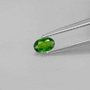 Diopsido de cromo verde natural de 0,26 ct, corte óvalo, VS