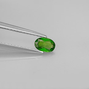 Diopsido de cromo verde natural de 0,26 ct, corte óvalo, VS