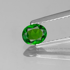 Diopsido de cromo verde natural de 0,35 ct, corte óvalo, VS-SI