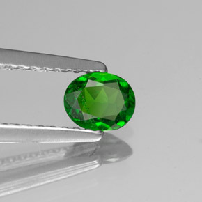 Diopsido de cromo verde natural de 0,35 ct, corte óvalo, VS-SI