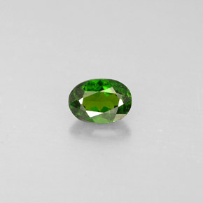 Diopsido de cromo verde natural de 0,32 ct, corte óvalo, VS