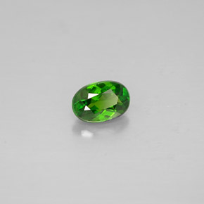Diopsido de cromo verde natural de 0,26 ct, corte óvalo, VS