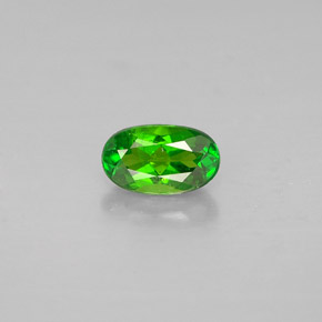 Diopsido de cromo verde natural de 0,39 ct, corte óvalo, VS