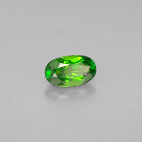 Diopsido de cromo verde natural de 0,39 ct, corte óvalo, VS