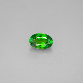 Diopsido de cromo verde natural de 0,22 ct, corte óvalo, VS