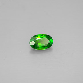 Diopsido de cromo verde natural de 0,22 ct, corte óvalo, VS